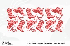 Love Western Valentines Libbey Glass Can Wrap SVG 16oz Product Image 2