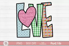 Hand lettered love sublimation design preview