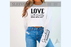 Love with Humility Serve with Joy Sleeve SVG Product Image 1