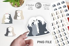 Sticker Love Wolf Product Image 1