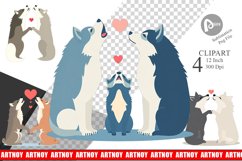 Clipart Love Wolf Product Image 1