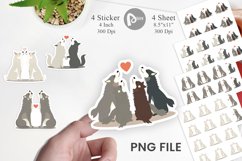 Sticker Love Wolf Product Image 1