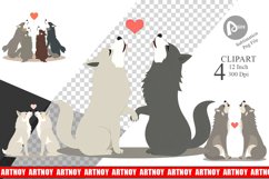 Clipart Love Wolf Product Image 1