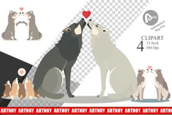 Clipart Love Wolf Product Image 1