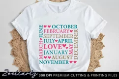 Love Months of the Year Subway SVG Cut file Farmhouse Sign Product Image 3