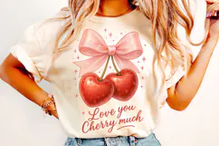 Love You Cherry Much, Valentine's Day PNG, Be Mine, Xoxo Png Product Image 2
