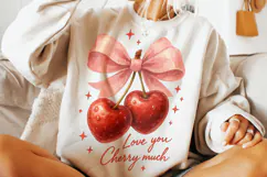 Love You Cherry Much, Valentine's Day PNG, Be Mine, Xoxo Png Product Image 2