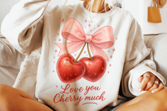 Love You Cherry Much, Valentine's Day PNG, Be Mine, Xoxo Png Product Image 1