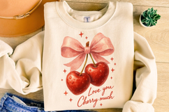 Love You Cherry Much, Valentine's Day PNG, Be Mine, Xoxo Png Product Image 3