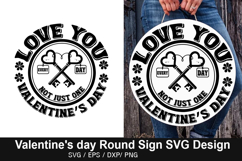 Valentine's Day Round Sign Design - Love You Everyday Not Product Image 4