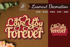 Love You Forever Laser Cut Decoration Product Image 1