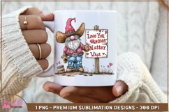 Love you Gnome Matter What Cowboy Valentine Gnome png Product Image 3