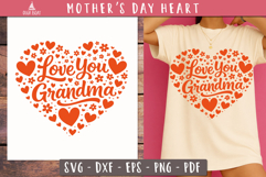 Love You Grandma Heart SVG Mothers Day print
