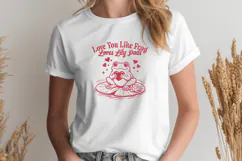 Love You Like Frog Loves Lily Pads SVG Frog Valentine PNG Product Image 2