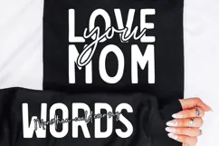 Love You Mom SVG Design, Mother's Day SVG Product Image 3