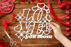 Love you Mom Laser and Paper Cut Gift Idea for Decorations Product Image 1