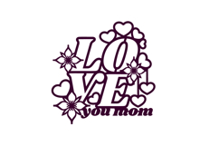 Love you Mom Laser and Paper Cut Gift Idea for Decorations Product Image 2