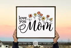 Love You Mom SVG Mother's Day Door Hanger svg Product Image 1