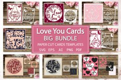 Love You paper cut bundles