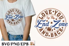 Love You to the Football SVG Design Product Image 1