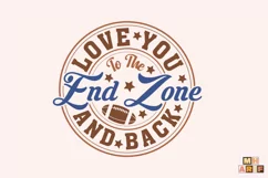 Love You to the Football SVG Design Product Image 3