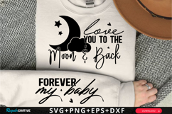 Love You to the Moon And Back SVG Design Product Image 1