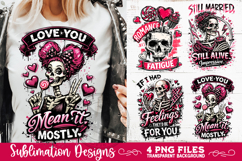 Sarcastic Valentine PNG Funny Sublimation 4 Designs Product Image 4