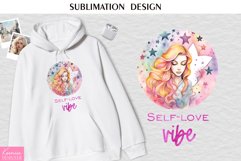 Watercolor Motivational Quotes |Love Yourself Sublimation Product Image 1