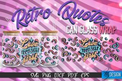Retro Glass Can Wrap Design | Retro Quotes | SVG File v.7 Product Image 1