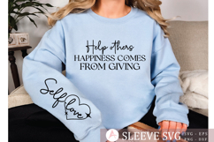 Love yourself first happiness starts within Sleeve SVG Product Image 1
