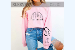 Love yourself first happiness starts within Sleeve SVG Product Image 2