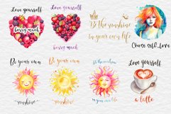 Love Yourself Sublimation| Motivational Quotes Tshirt Bundle Product Image 3