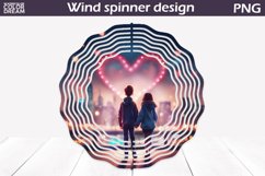 Love Wind Spinner Sublimation | Valentines Day Wind Spinner Product Image 1
