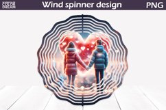 Love Wind Spinner Sublimation | Valentines Day Wind Spinner Product Image 1