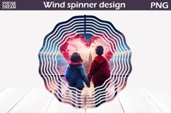 Love Wind Spinner Sublimation | Valentines Day Wind Spinner Product Image 1