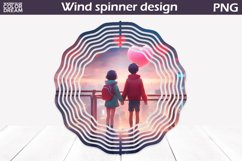 Love Wind Spinner Sublimation | Valentines Day Wind Spinner Product Image 1
