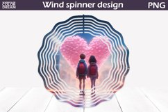 Love Wind Spinner Sublimation | Valentines Day Wind Spinner Product Image 1
