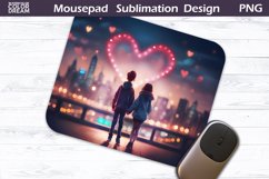 Valentines Day Mouse Pad | Love Heart Mousepad Sublimation Product Image 1