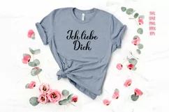 Ich liebe Dich SVG. I love you in German. Valentines Day Product Image 2