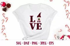 Love gnome SVG. Christmas shirt design. Holidays gift Product Image 2