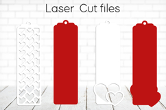 Valentines Day bookmark svg, Heart gift tags laser cut Product Image 2