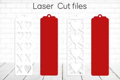 Valentines Day bookmark svg, Heart gift tags laser cut Product Image 3