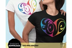 Love Heart SVG | Heart PNG | Peace Heart SVG | Hippie Heart Product Image 4