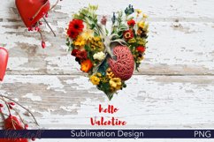 Hello Valentine Quote | Valentines Day Sublimation Design Product Image 1