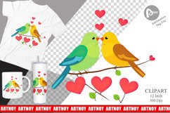 Lovebirds Clipart Product Image 1
