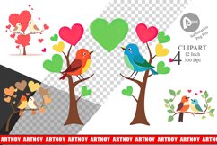 Lovebirds Clipart Product Image 1