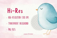 Watercolor Valentine Lovebirds Clipart, Wedding Birds PNG Product Image 2