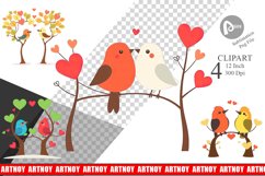 Lovebirds Clipart Product Image 1