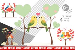 Lovebirds Clipart Product Image 1