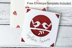 Love Birds Valentine's Day Card, Draw & Foil design Product Image 3